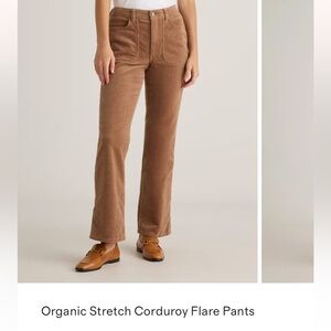 Quince Organic Stretch Corduroy Flare Pants size 2
